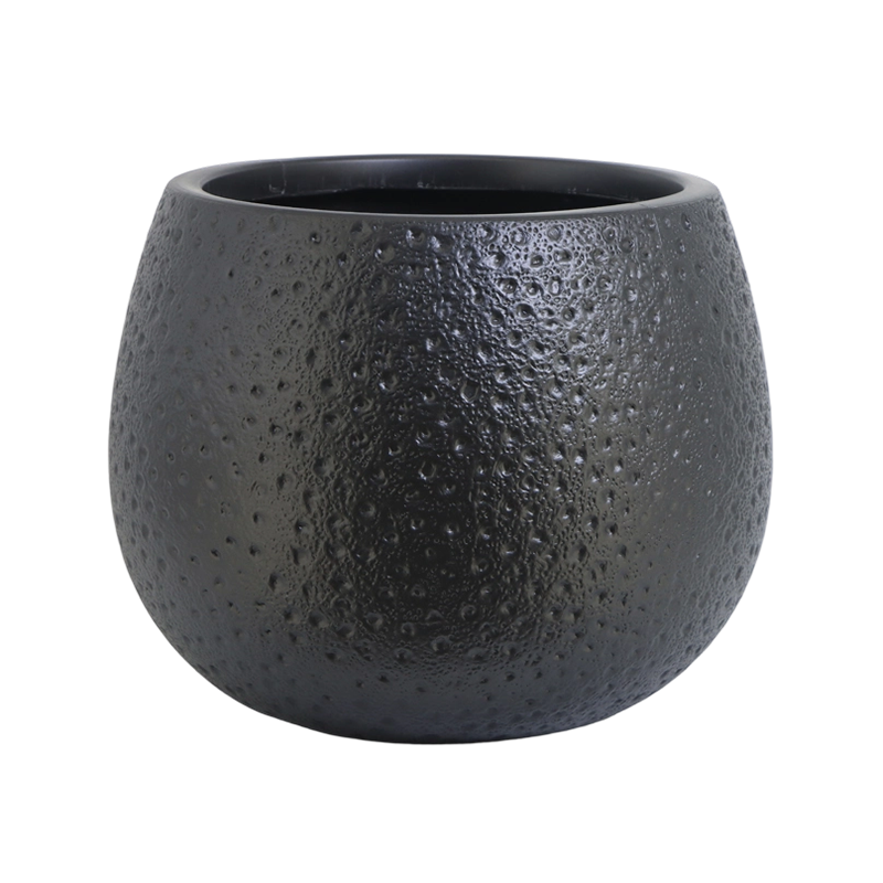 وعاء زهور بلاستيكي كروي قائم على الأرض